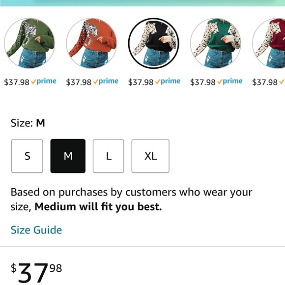 Angashion Women's Sweater Leopard - Picture 7 of 7